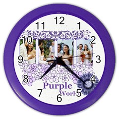 purple - Color Wall Clock