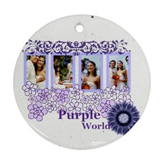 purple - Round Ornament (Two Sides) purple - Round Ornament (Two Sides)