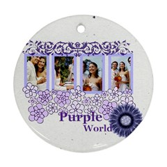 purple - Round Ornament (Two Sides)