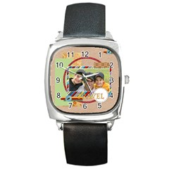 travel - Square Metal Watch