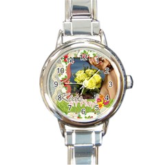 kids of playing - Round Italian Charm Watch