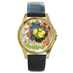 kids - Round Gold Metal Watch