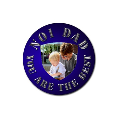 No1 Dad Silver Coaster By Deborah Front