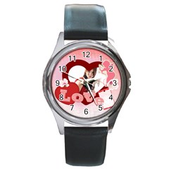 love - Round Metal Watch