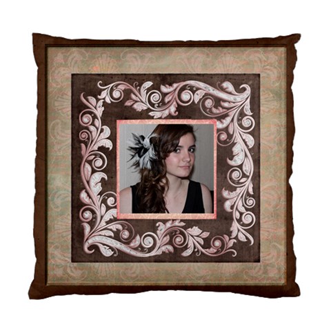 Pink Portrait Cushion  Cover Single Side By Catvinnat Front