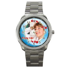 happy life - Sport Metal Watch