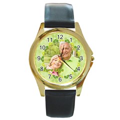 Nature life - Round Gold Metal Watch
