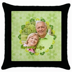 nature life - Throw Pillow Case (Black)