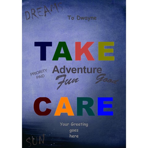 Take Care 3d Card By Deborah Inside