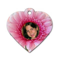 Petal Heart Dog Tag (2 Sided) - Dog Tag Heart (Two Sides)