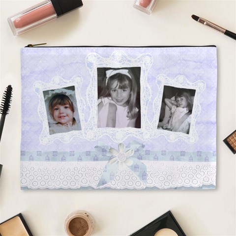 Triple Frame Family Cosmetic Bag By Claire Mcallen Front