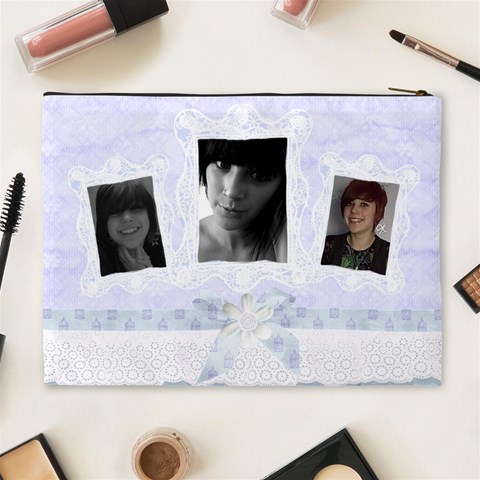 Triple Frame Family Cosmetic Bag By Claire Mcallen Back