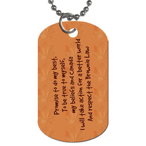 Guiding Dog Tag Back
