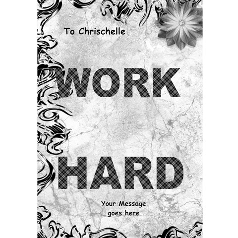 Work Hard 3d Card By Deborah Inside