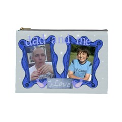Dad and me fathers Day bits n bobs bag - Cosmetic Bag (Large) Dad and me fathers Day bits n bobs bag - Cosmetic Bag (Large)