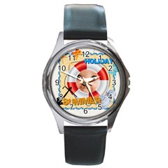 summer - Round Metal Watch