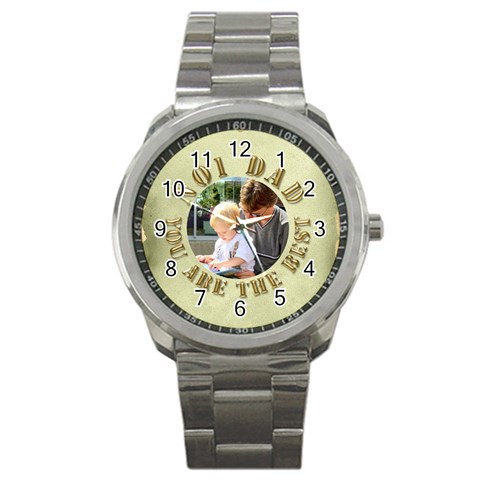 No 1 Dad Sports Watch By Deborah Front