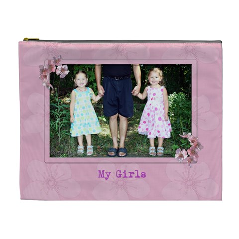 Girls Pink Makeup Bag By Patricia W Front