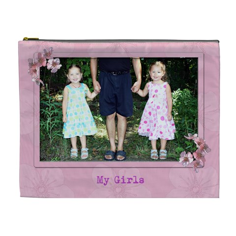 Girls Pink Makeup Bag By Patricia W Front