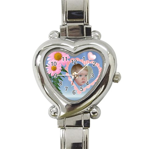 My Heart Italian Charm Watch By Deborah Front