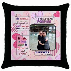 rivky - Throw Pillow Case (Black)