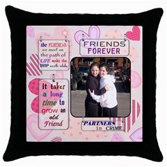 rivky 2 - Throw Pillow Case (Black)