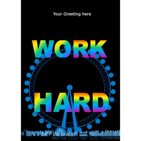 Work Hard London 3d Card By Deborah Inside