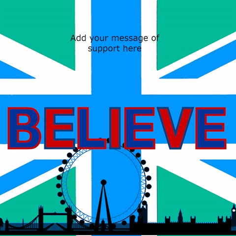 London Support 3d Believe Card By Deborah Inside