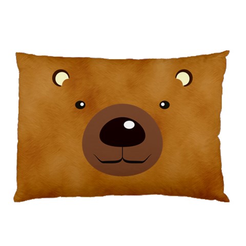 Bear By Divad Brown 26.62 x18.9  Pillow Case