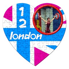 London 12 puzzle - Jigsaw Puzzle (Heart)