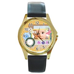 so cute - Round Gold Metal Watch so cute - Round Gold Metal Watch
