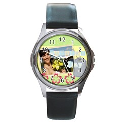 FLOWER - Round Metal Watch