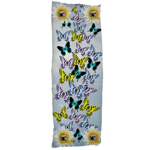 Butterfly And Daisy Body Pillow By Kim Blair Front