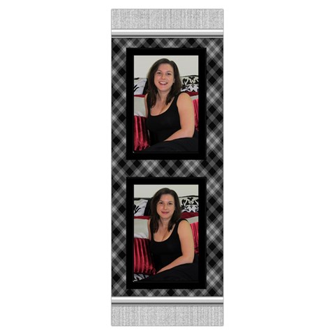 Black And Silver Body Pillow (2 Sided) By Deborah Front