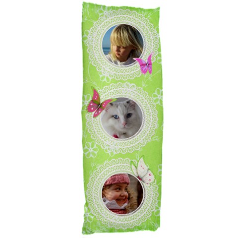 Lime And Lace Body Pillow (2 Sided) By Deborah Front