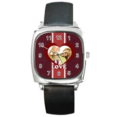 love - Square Metal Watch