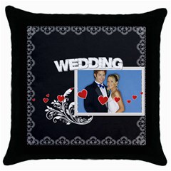 wedding - Throw Pillow Case (Black) wedding - Throw Pillow Case (Black)