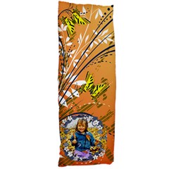 Orange Swirl and Butterfly body pillow case - 21 x60  Body Pillow Case Dakimakura (Two Sides)