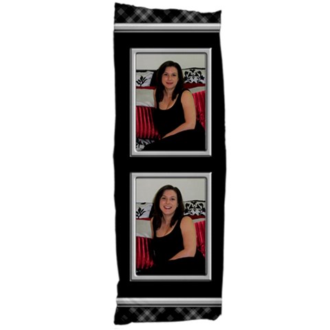Black And Silver Body Pillow By Deborah Body Pillow Case