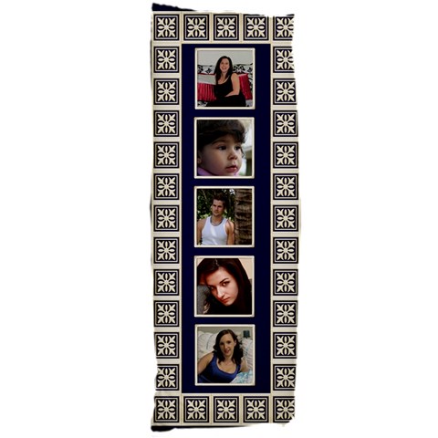 Navy And Ivory Body Pillow (2 Sided) By Deborah Back