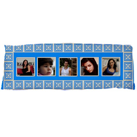 London Pink,blue And Ivory Body Pillow (2 Sided) By Deborah Back