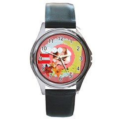 love - Round Metal Watch