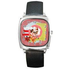 love - Square Metal Watch