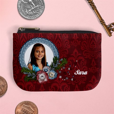 Holiday/santa Mini Coin Purse By Mikki Front