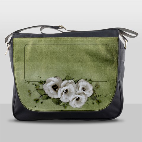 Lisianthus Flower Messenger Bag By Laurrie Front