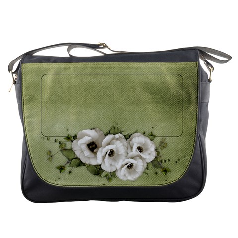 Lisianthus Flower Messenger Bag By Laurrie Front