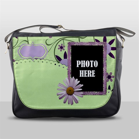 Lavender Rain Messenger Bag 1 By Lisa Minor Front