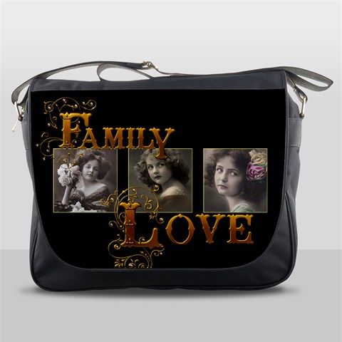 Family Love Messenger Bag By Catvinnat Front