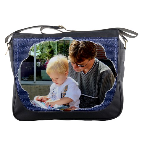 Torn Jean Messenger Bag By Deborah Front