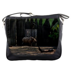 Messenger Bag - Rhino at the Zoo